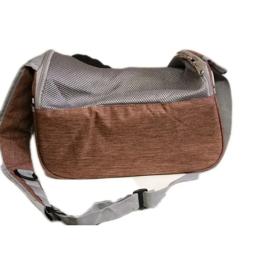 Over the shoulder dog sling/carrier for small dog And Cats . Black/Grey/ Brown